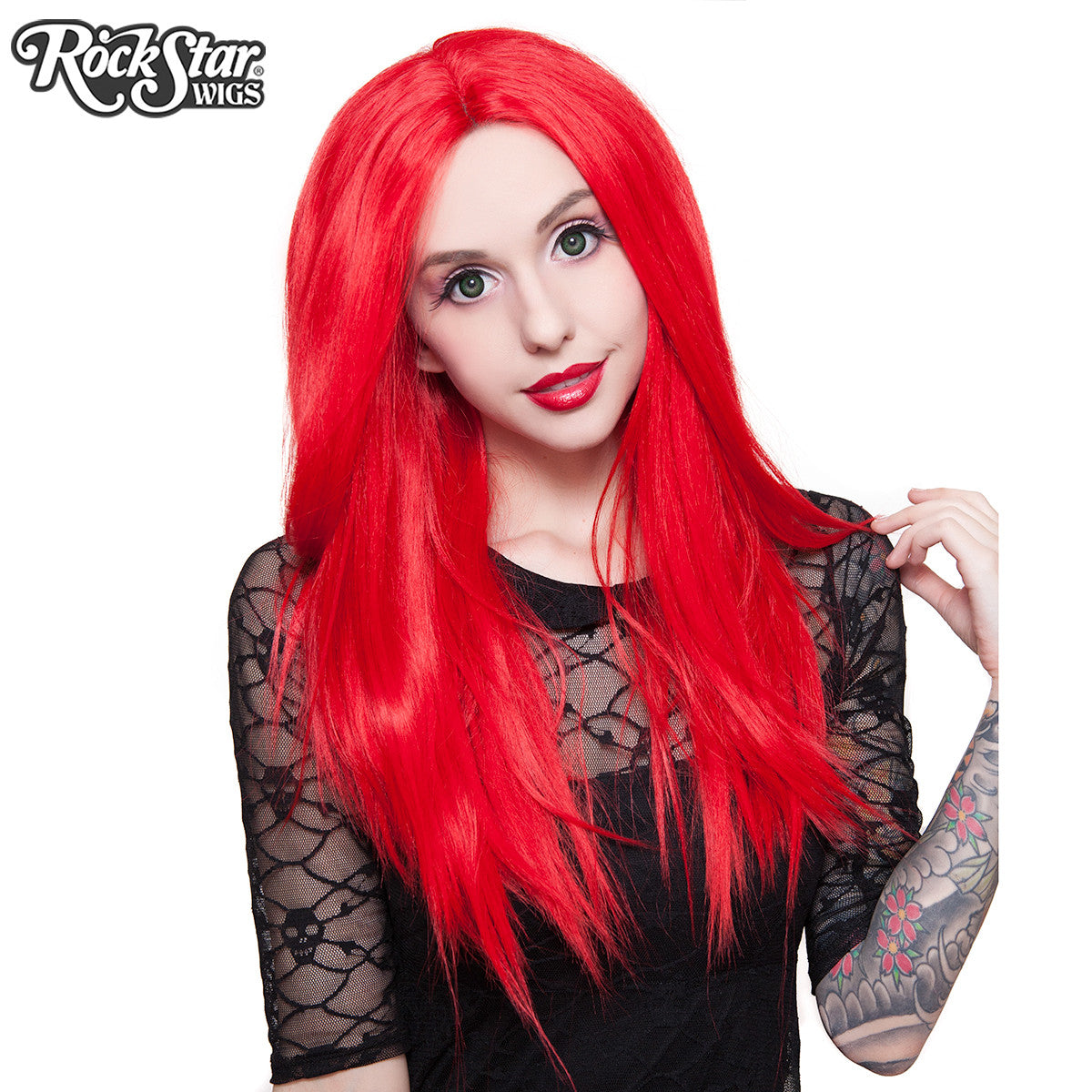 Lace Front 24" Long Straight - Red Mix - 00186