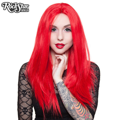 Lace Front 24" Long Straight - Red Mix - 00186