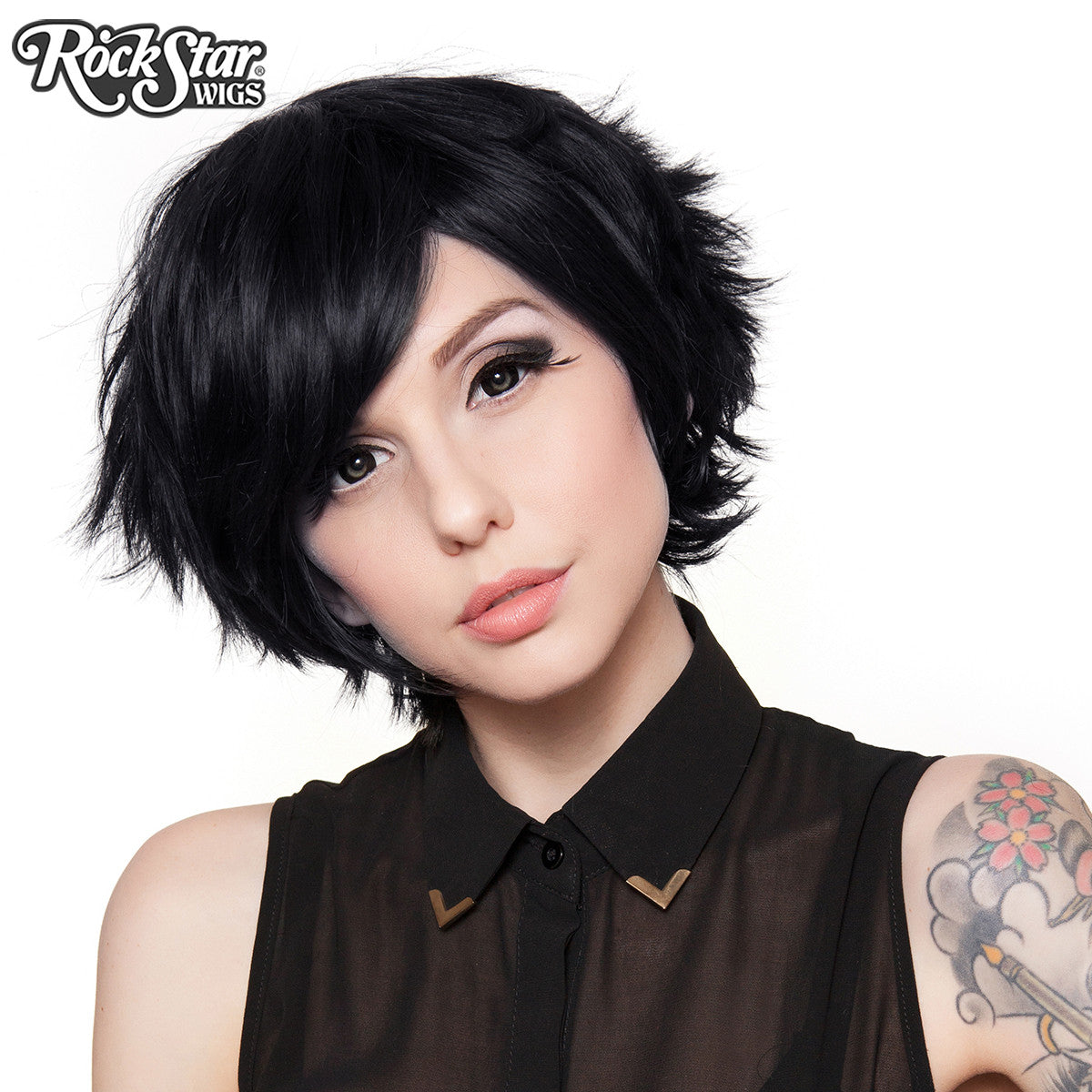 Cosplay Wigs USA™ <br> Boy Cut Short - Black -00258