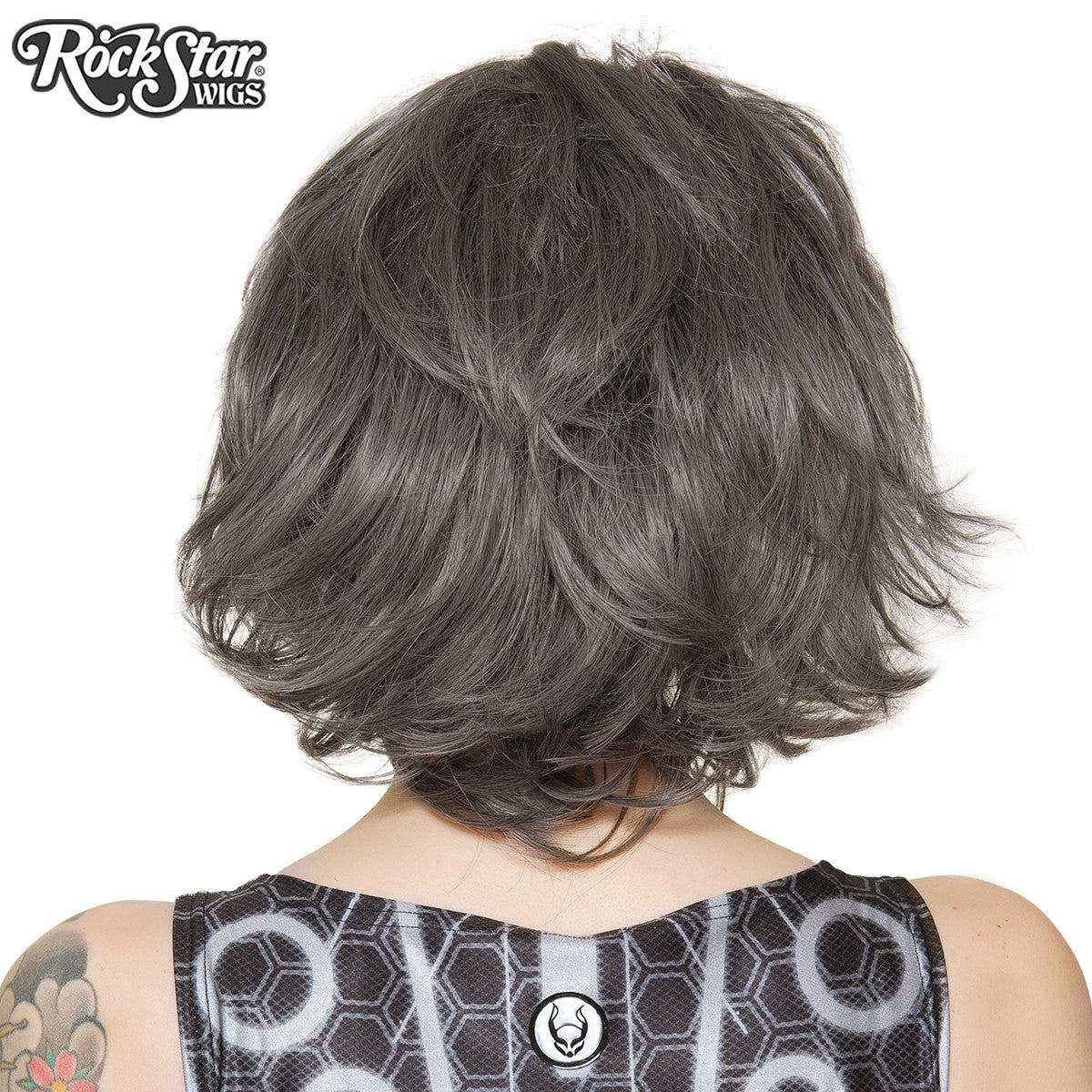 Cosplay Wigs USA™ <br> Boy Cut Short Shag - Pewter - 00442