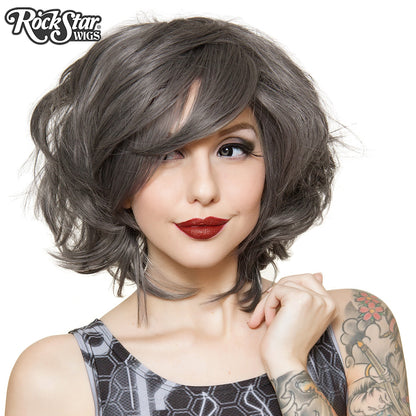 Cosplay Wigs USA™ <br> Boy Cut Short Shag - Pewter - 00442