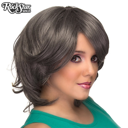 Cosplay Wigs USA™ <br> Boy Cut Short Shag - Pewter - 00442