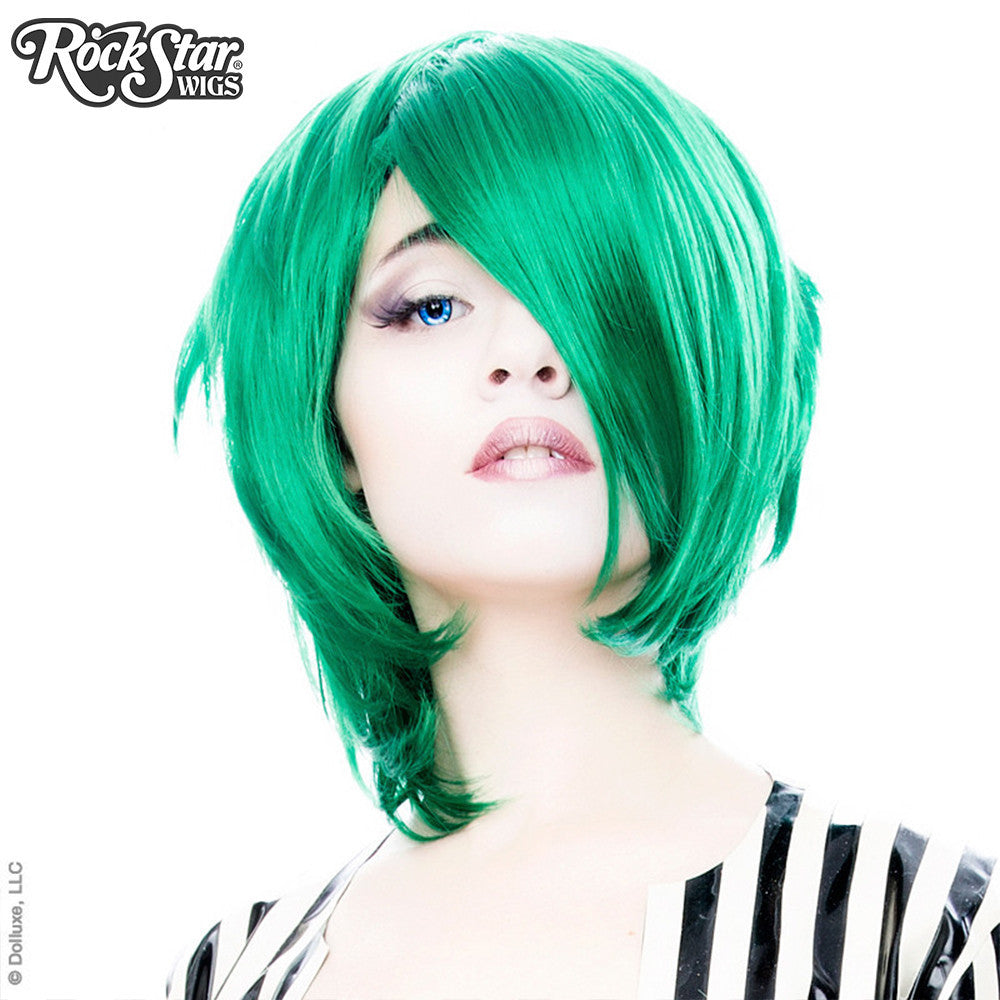 Cosplay Wigs USA™ <br> Boy Cut Long - Linden Emerald Jade Green -00452