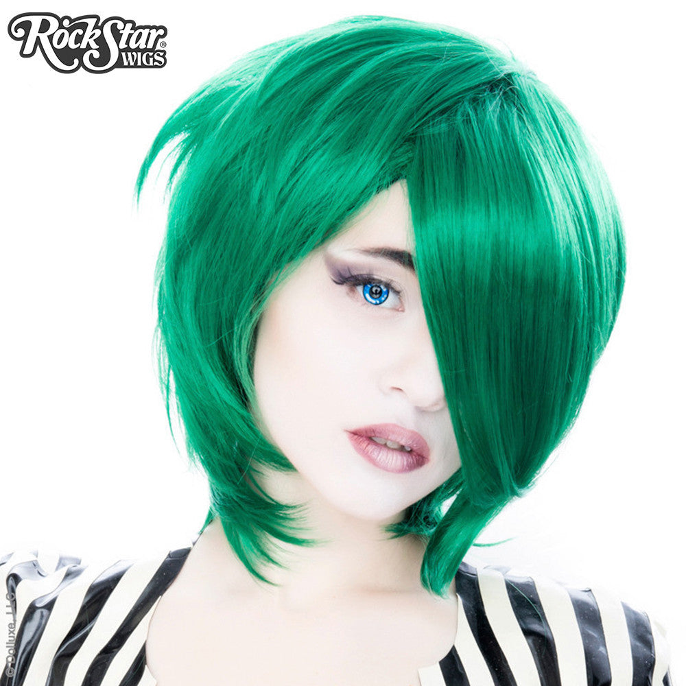 Cosplay Wigs USA™ <br> Boy Cut Long - Linden Emerald Jade Green -00452