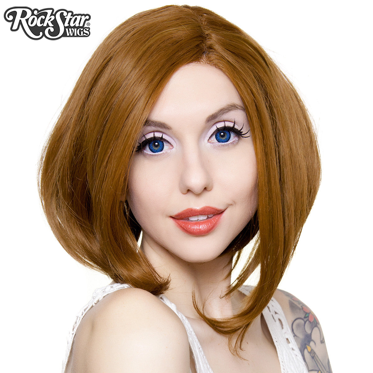 Lace Front Long Sleek Bob - Medium Brown Blend - 00764