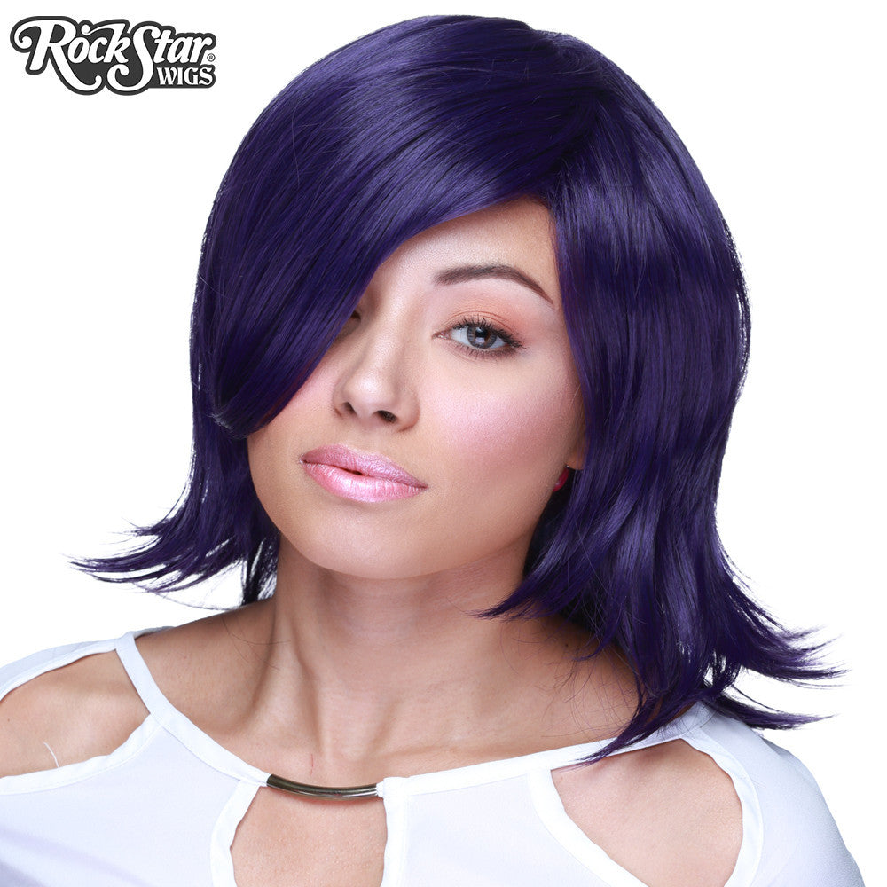 Cosplay Wigs USA™ <br> Boy Cut Shag - Purple Black -00296