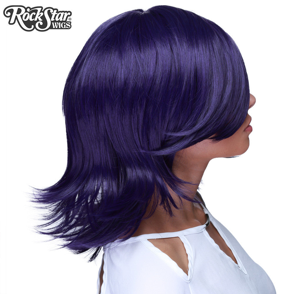 Cosplay Wigs USA™ <br> Boy Cut Shag - Purple Black -00296