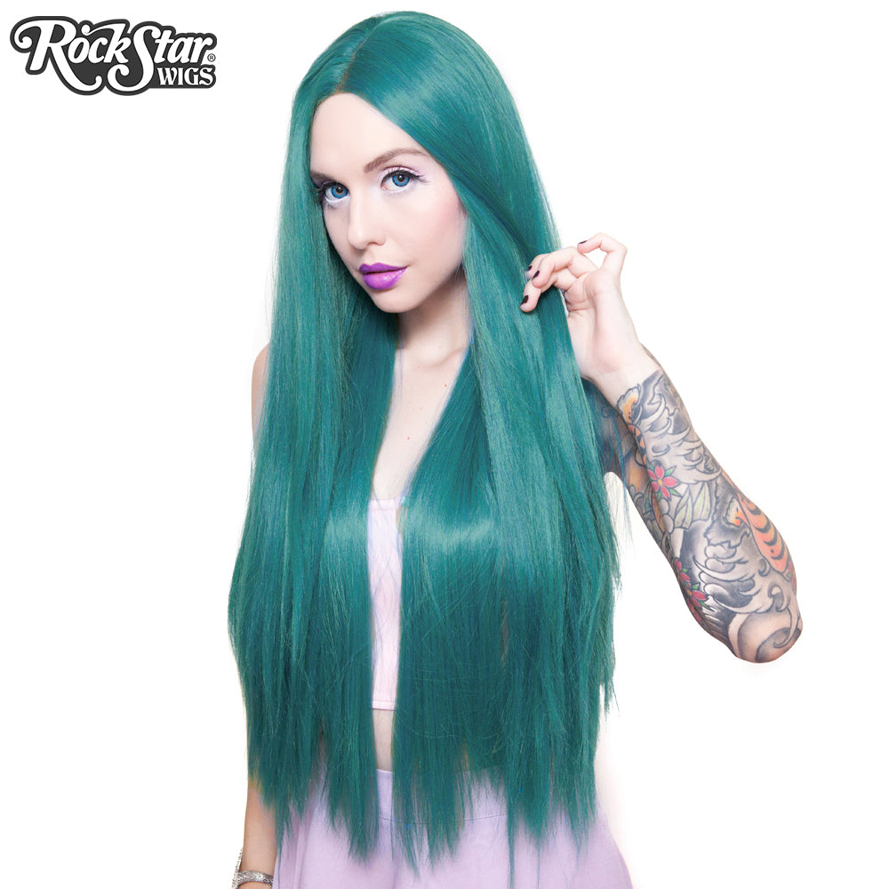 Lace Front Yaki Straight 32" - Turquoise Mix 00701